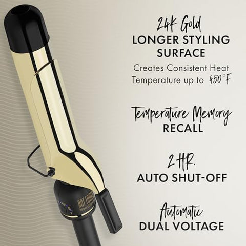 HOT TOOLS 24K EX BAR CURL IRON 1.5"