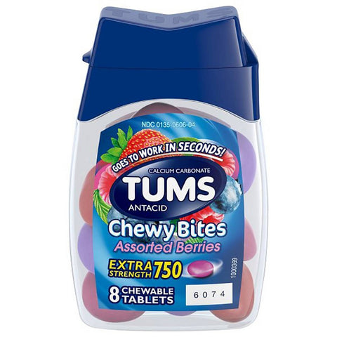 TUMS CHEWY BITES BERRY ASST 8CT