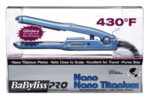 BABYLISS NT FLAT IRON TRAV .5"