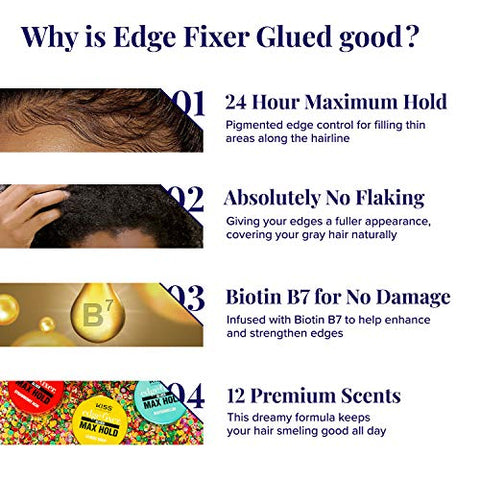 KISS EDGE FIX 24HR STRW/ACAI 3.38 OZ