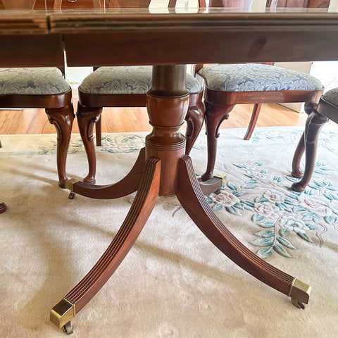 Baker Historic Dining Table and Chairs + Ethan Allen Sideboard