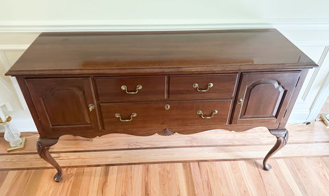 Baker Historic Dining Table and Chairs + Ethan Allen Sideboard