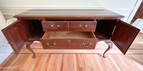 Baker Historic Dining Table and Chairs + Ethan Allen Sideboard