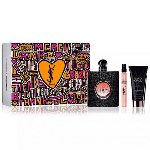 BLACK OPIUM W EDP/S SET  3P 3 OZ