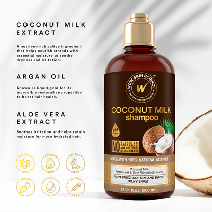 WOW Skin Science Coconut Milk Shampoo 16.9 oz