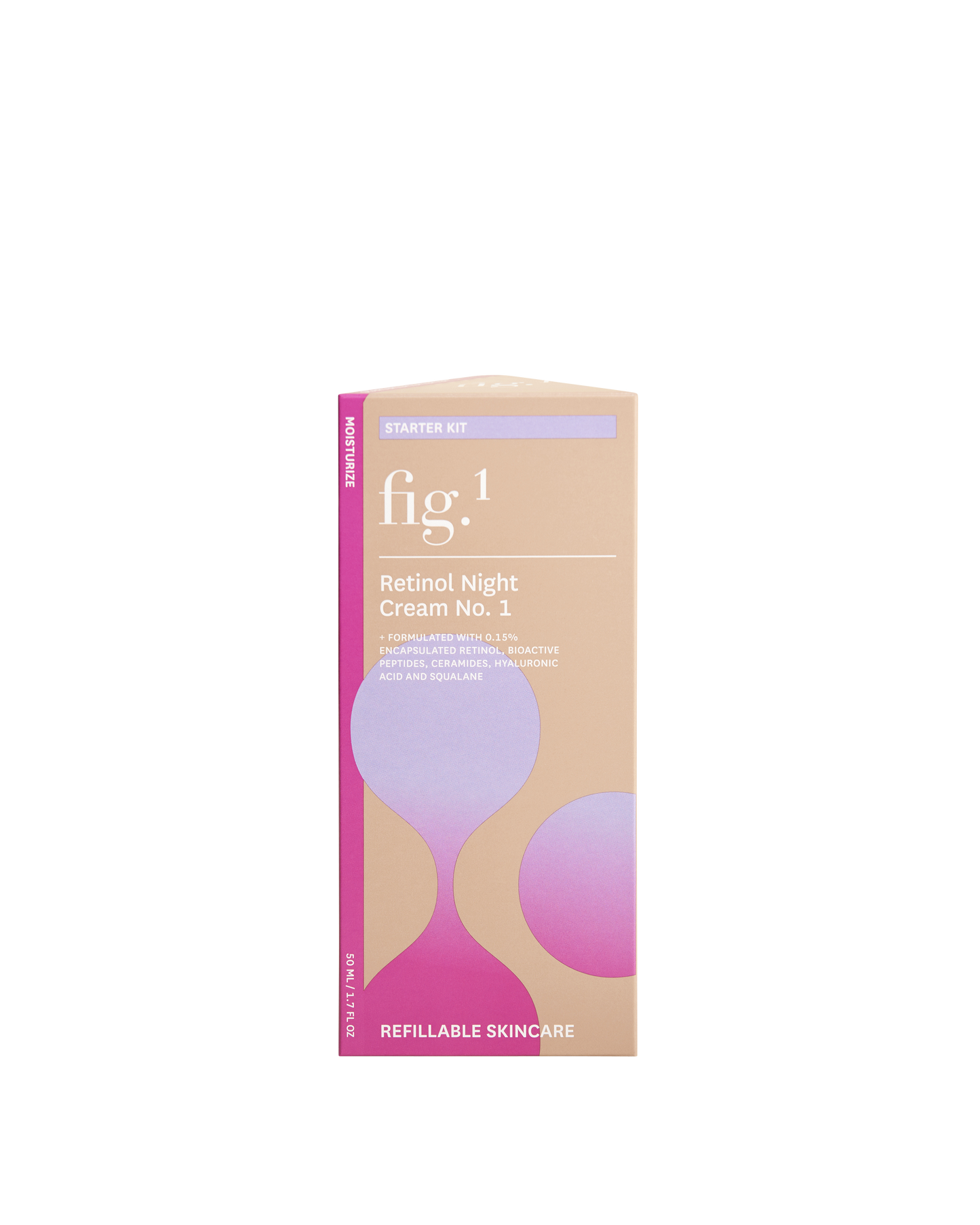 Fig.1 Retinol Night Cream No. 1, Anti-Aging, Beginner Non-Irritating Retinol Moisturizer, 24-Hour Hydration, 0.15% Retinol, 50ml