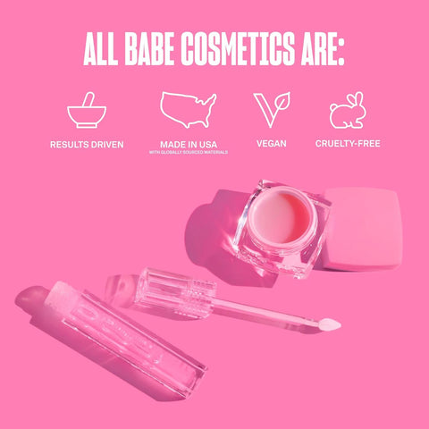 Babe Original Babe Glow Fragrance-Free Lip Sleeping Mask for Softer Lips, Hyaluronic Acid & Antioxidant Infused for Smoother, Moisturized Lips, Unscented, Cruelty-Free  -- 2 Pack
