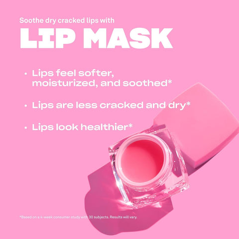 Babe Original Babe Glow Fragrance-Free Lip Sleeping Mask for Softer Lips, Hyaluronic Acid & Antioxidant Infused for Smoother, Moisturized Lips, Unscented, Cruelty-Free  -- 2 Pack