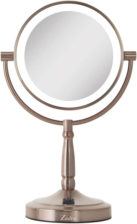 ZAD LED LIT SWIV MIRR 1/10 R.GOLD