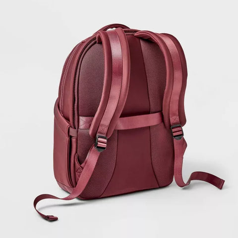 ALL IN MOTION BACKPACK FAUX NEOPRENE BURGUNDY 14L