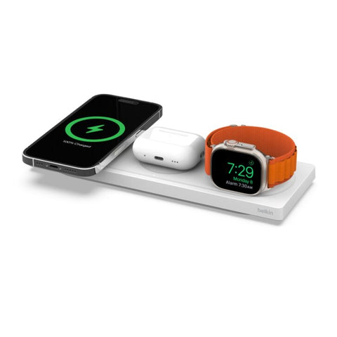 BELKIN 3-IN-1 CHARGING PAD W/MAGSAFE WHITE