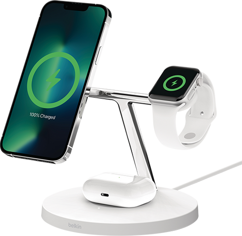 BELKIN 3-IN-1 CHARGER W/MAGSAFE WATCH 15W