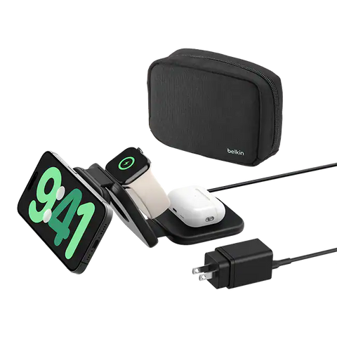 BELKIN 3-IN-1 BOOSTCHARGE PRO TRAVEL PAD BLACK