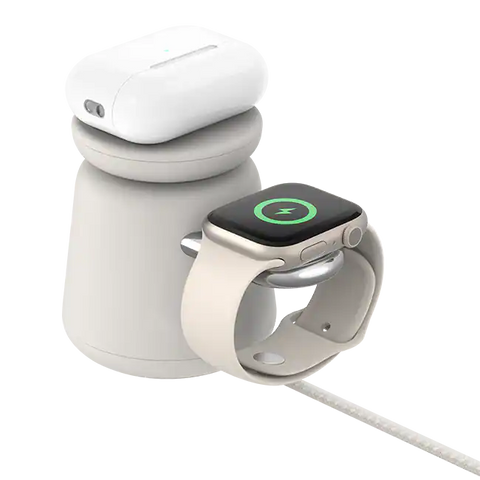 BELKIN 2-IN-1 CHARGER STAND IVORY