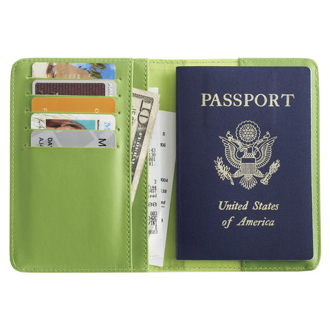 ST RFID PASSPORT WALLET GREEN
