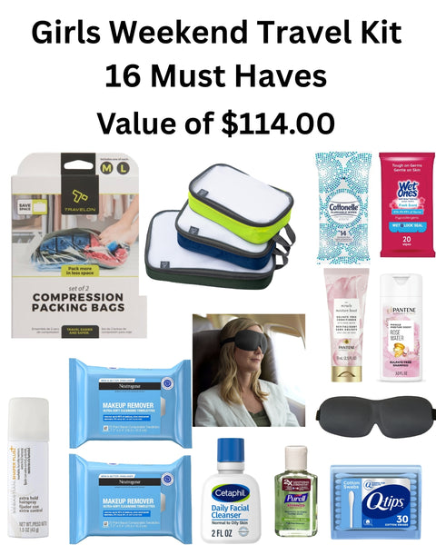 Girls Weekend Travel Kit - 16 Must Haves! Covers you from head to toe!