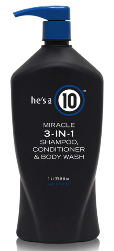 He's A 10 Miracle 3 In 1 Shampoo, Conditioner And Body Wash 33.8 oz
