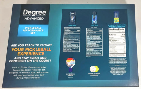 Degree Pickleball Gift Set - Two Paddles, Two Balls, Two Liquid IVs, and Two Degree Items